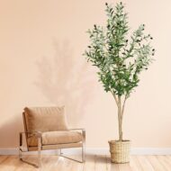 Indoor artificial olive tree