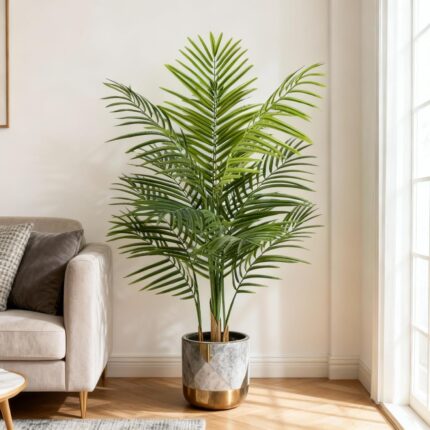 Large artificial tropical Areca palm
